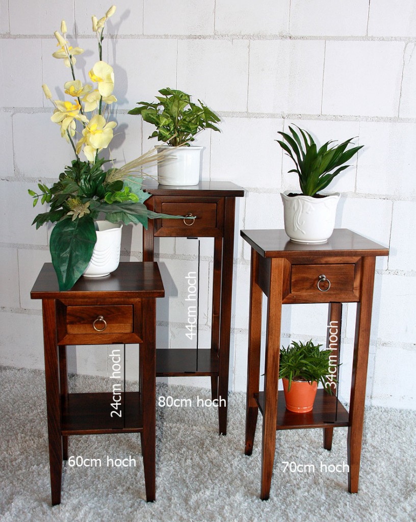 Massivholz Beistelltisch Blumentisch Blumenhocker 60 ...